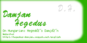 damjan hegedus business card
